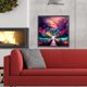 thumbnail image 2 of (HQ591) Resina Serie Abstracta Arcoíris Con Diamantes Completos 40x40CM, 2 of 9