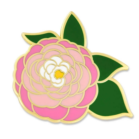 Pink Peony Flower Boutonniere Cute Trendy Enamel Lapel Pin