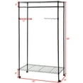 thumbnail image 2 of Costway Double Garment Rack Hanging Clothes Rail Rolling Adjustable Rod Portable, 2 of 10