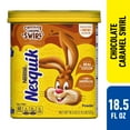 thumbnail image 3 of (6 pack) Nestle Nesquik Chocolate Caramel Swirl Flavor Powder Stir In Drink Mix, 18.5 oz Canister, 40 Servings, 3 of 18