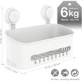 thumbnail image 4 of Reusable No-Drill Shower Shelf Easy Installation Suction Cup Shel, 4 of 5