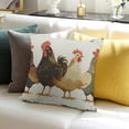 thumbnail image 3 of ZFLMY Party Decor Chickens Birds Home Decor Throw Pillow Cover for Sofa Couch, Linen Material, Set of 1, 3 Sizes, Outdoor Use 20x20in, 3 of 5