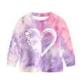 thumbnail image 5 of mgoYE Girls Clothes Fall Winter Long Sleeve Top and Leggings Pants Set Casual Daily Outfits for Toddler Girl(Purple,3-4 Years), 5 of 9