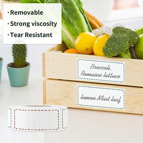 500 Removable Freezer Labels, 2x3 inches Water Oil Waterproof Stickers to Write on for Bottles Canning Containers Jars Pantry Organization Paper Name Clothes Tags Box Storage Bins Daycare, 3 Color