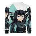 thumbnail image 5 of Demon Slayer Tokito Muichiro Mens Crew Neck Sweatshirt 3D Printing Fall Clothes Long Sleeves Fashion Blouse Top Casual Pullover Sweater S, 5 of 7