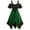 Green, variant on Hvyesh Gothic Dresses for Women Medieval Butterfly Sleeve Corset Maxi Dress Renaissance Halloween Clothes