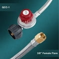 8ft Propane Gas Hose, 020 PSI Adjustable Propane Regulator with