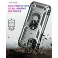 thumbnail image 5 of Allytech iPhone 13 Case, iPhone 13 Case with Kickstand, Military Grade Protection Shockproof 360 Degree Stand Ring Holder Magnetic Car Mount Case Cover for Apple iPhone 13, Silver, 5 of 6