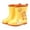 Yellow, variant on Otqutp Kids Rain Boots Boys Girls Dinosaur Non-slip Waterproof Rubber Shoes Outdoor Easy-On Mid-Calf Boots for Toddlers