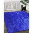 thumbnail image 2 of Ahgly Company Indoor Round Patterned Bright Blue Area Rugs, 4' Round, 2 of 6