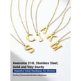 thumbnail image 4 of PROSTEEL Initial Pendant J Gold Plated Necklace Alphabet Letter Stainless Steel Necklace for Women Mom Daughter, Personalized Name Charm Jewelry Birthday Gift, 4 of 8