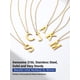 thumbnail image 3 of Collar de acero inoxidable PROSTEEL Colgante Inicial E oro, 3 of 7