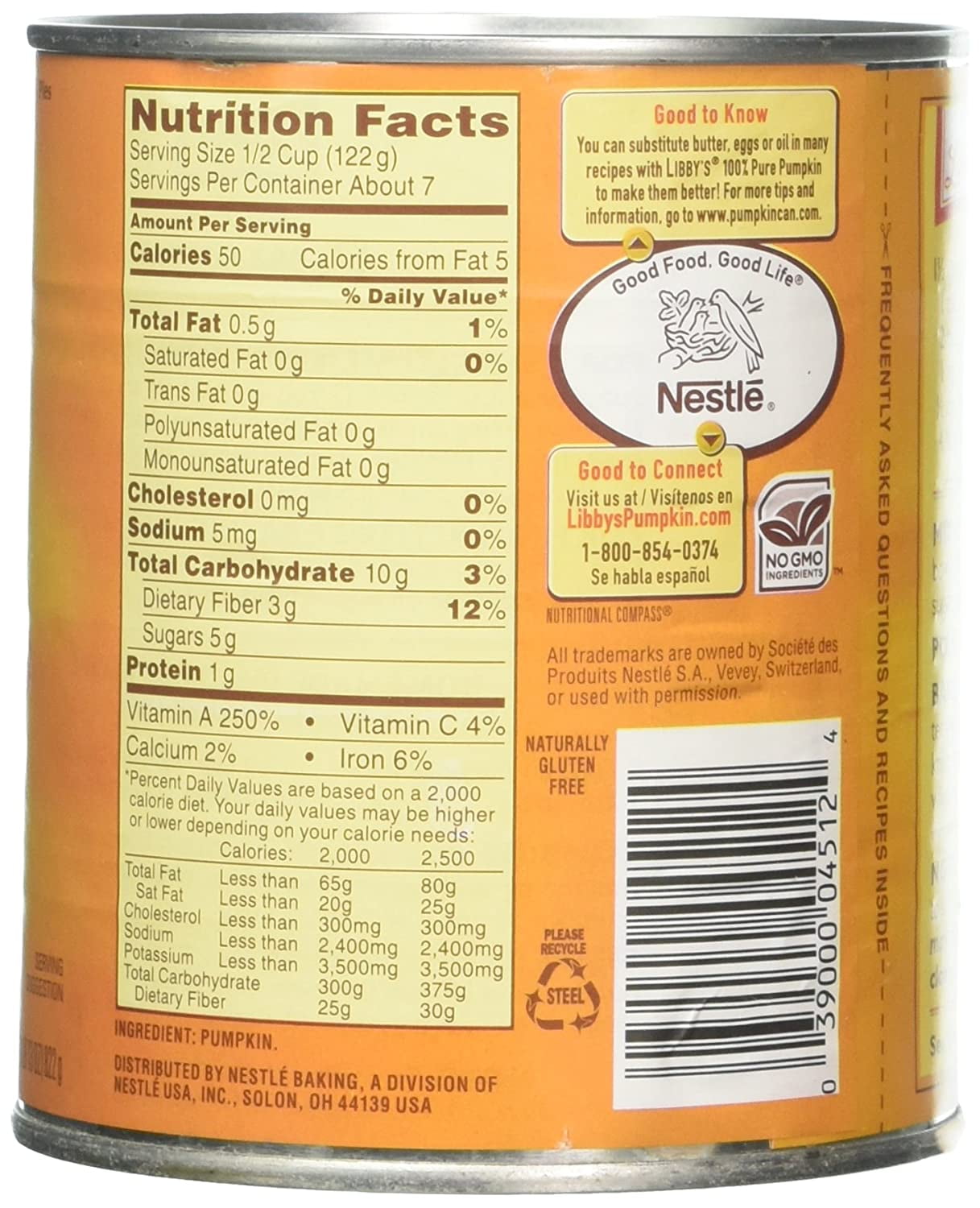Libby's 100% Pure Pumpkin 3 PK 29oz. Cans