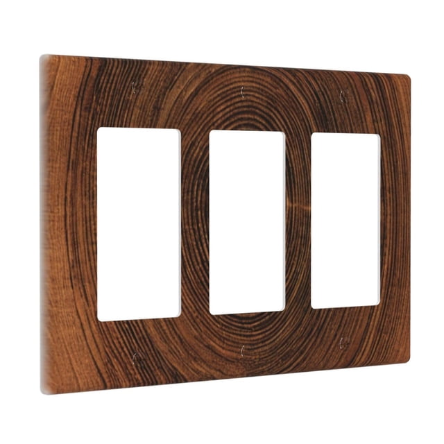 Fundas decorativas para enchufes Yamxbfa, vintage, marrón, madera granulada