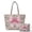Camo Bow Pink, variant on Qpednta Pink Bow Pattern Quilted Tote Bag Quilted Shoulder Bag Purse Lightweight with Zipper Large Capacity for Travel Weekend Getaway Office