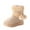 Beige, variant on Odeerbi 2025 Girls Ankle Boots Toddler Snow Boots For Boys Girls Kids Outdoor Shoes Non Slip Booties With Side Zipper