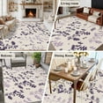 thumbnail image 5 of Purple Pink Botanical Area Rugs 5'x8', Small Throw Rugs for Classroom Bedroom, Rustic Country Spring Floral Summer Leaf Indoor Outdoor Rug Non-Slip Low Pile Carpet Runner Reversible Floor Mats, 5 of 8
