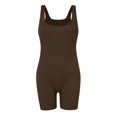 thumbnail image 5 of TAIAOJING Women Casual Jumpsuits Yoga Rompers Workout Ribbed Square Neck Sleeveless Sport Romper, 5 of 7