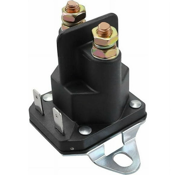 Relais de Solénoïde de Démarreur 12V 4 Broches Contacteur 12 volts 762-1261-211-51, Convient pour Tondeuse à Gazon, Motoneige, Voiturette de Golf et Tracteur de Pelouse, etc.