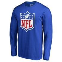 Men's Royal NFL Shield Primary Logo Long Sleeve T-Shirt