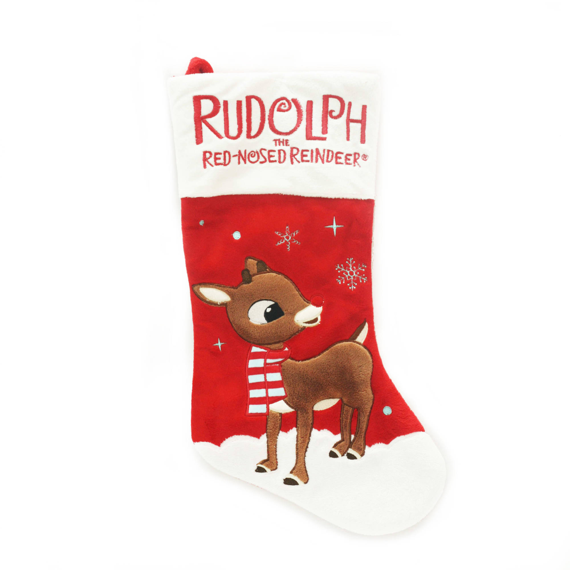 Holiday Time Christmas Decor Rudolph The Red Nose Reindeer 20" Rudolph Stocking - Walmart.com 