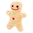 thumbnail image 3 of Miangastore 1Set Plush Dog Pet Toy Cartoon Gingerbread Man Shape Brown For Christmas Celebration, 3 of 9