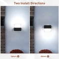 thumbnail image 2 of 2 apliques de pared para exteriores, 10 W x 2, iluminación exterior, resistente al agua, IP65, luz de aluminio acrílico para patio, jardines, patio, terraza, pasillo, camino, mini luz para exteriores JAMW Sencillez, 2 of 5