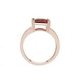 thumbnail image 4 of AFFY Princess Cut Red Simulated Garnet & White Cubic Zirconia Cocktail Ring in 14k Rose Gold Over Sterling Silver Ring Size - 6, 4 of 6