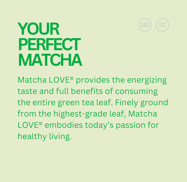 Matcha LOVE Japanese Matcha Green Tea Blend Sweetened 45mg Caffeine 12 Pack X 8 fl oz