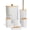 White, variant on Moss & Stone 6 pcs Bathroom Accessories Set Includes Soap Dispenser, Toothbrush Holder, Toothbrush Cup, Soap Dish, A Complete Decor Black Set