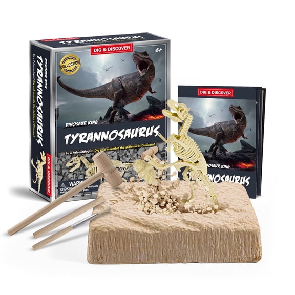 Piano Potato Tyrannosaurus Rex Skeleton Excavation Kit for Kids, STEM Archaeology Toy to Dig & Assemble T-Rex Dinosaur Model, Educational Gift for Boys & Girls Ages 6