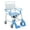 Sky Blue, variant on Soaids 4-in-1 Bathroom Wheelchair with Wheels for Elderly, Disabled & Adults, Rolling Shower Chair, Bedside Commode, Transport Wheelchair
