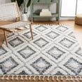 thumbnail image 1 of SAFAVIEH Moroccan Kensington Diamond Tassel Shag Area Rug, 1 of 7