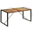 thumbnail image 2 of vidaXL Dining Table 63"x31.5"x29.5" Solid Reclaimed Wood, 2 of 10