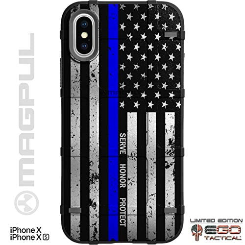 Limited Edition Customized Prints By Ego Tactical Over A Magpul Mag1094 Bump Case For Apple Iphone X Xs 5 8 Serve Honor Protect Thin Blue Line Us Flag Walmart Com
