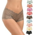thumbnail image 3 of Alyce Ives Intimates Lace Boyshort Panties, Brights, 2X, 10 Pack, 3 of 4