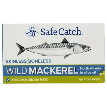 Safecatch  4 oz Boneles Mackerel in Olive oil