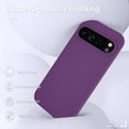 thumbnail image 2 of KOMI for Google Pixel 9 Pro XL Case, Silicone Phone Case with 1 Screen Protector, Soft Anti-Scratch Microfiber Lining, Full Body Shockproof Slim Cover Support Wireless Charging, Purple, 2 of 5