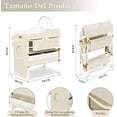 thumbnail image 2 of Cambiador para Plegable, Estación de Cambio de Pañales Impermeable, con Ajustable en 3 Alturas, 2 Cajones, Canasta de Almacenamiento, Estante para Juguetes, 360°Ruedas (Beige), 2 of 5