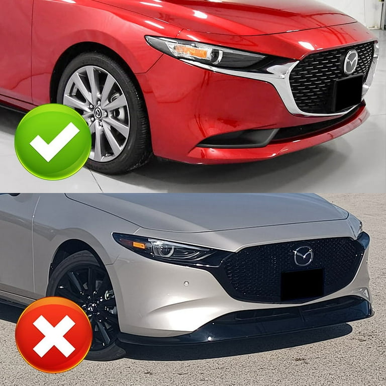 Stay Tuned Performance for 2019-2023 Mazda 3 Mazda3 Real Carbon Fiber Front Bumper Body Kit Spoiler Lip, Gray