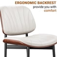 thumbnail image 3 of LainTene Modern Dining Room Chairs Set of 2, Faux Leather and Bentwood Design with Metal Legs, Ideal for Kitchen or Dining Space, 3 of 9