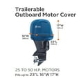 thumbnail image 3 of Classic Accessories Stellex™ Trailerable Outboard Motor Cover, 25-50 H.P. Motors, 3 of 7