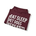 thumbnail image 4 of Eat Sleep Pet Dogs Graphic Hoodie Sweatshirt, Sizes S-5XL, 4 of 9