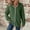 Army Green, variant on Women's Full Zip Up Hoodies Waffle Knit Long Sleeve Sweatshirt Tops, S