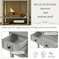 thumbnail image 5 of Solid Wood Narrow Console Table, Silver Console Table with 3 Drawers Storage and Shelf, Entrance Table in Hallway, Sofa Tables for Living Room, 5 of 9