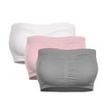thumbnail image 1 of Double Women Plus Size Strapless Bra Bandeau Tube Removable Padded Top Stretchy, 1 of 6