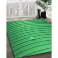 thumbnail image 2 of Ahgly Company Indoor Square Patterned Neon Green Area Rugs, 7' Square, 2 of 6