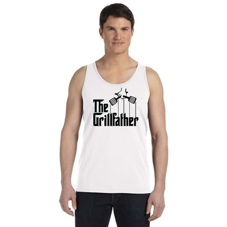 The Grillfather Funny Father's Day Gift Men's T-shirt, White,