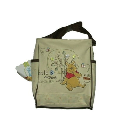 Disney Pooh & Friends Zip Top Pockets Girls Boys Khaki Mini Diaper Bags - 0