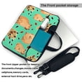thumbnail image 3 of ZICANCN Laptop Case 14 inch, Autumn Leaves Forest Capybara Work Shoulder Messenger Business Bag for Women and Men, 3 of 7